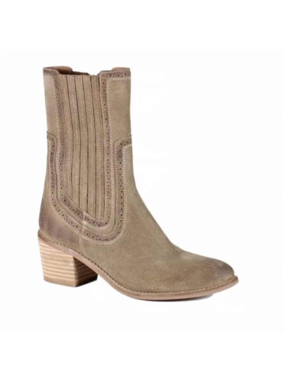 Sundance “Morning Dew Boots” Suede Tan Western Cottage Ankle Boots Womens 9